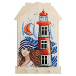 Набор для вышивания “Ключница. Девушка у моря” с пришивной рамкой “Марья Искусница”