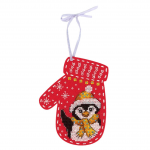 Набор для вышивания “Новогодняя варежка из фетра «Пингвинёнок»” “МП Студия”