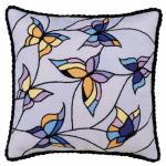 Набор для вышивания Подушка/Панно "Витраж. Бабочки" "Риолис"