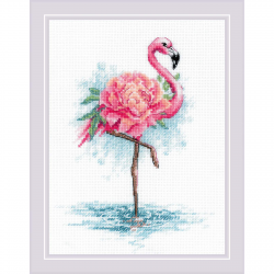 Набор для вышивания "Цветущий фламинго" "Риолис"